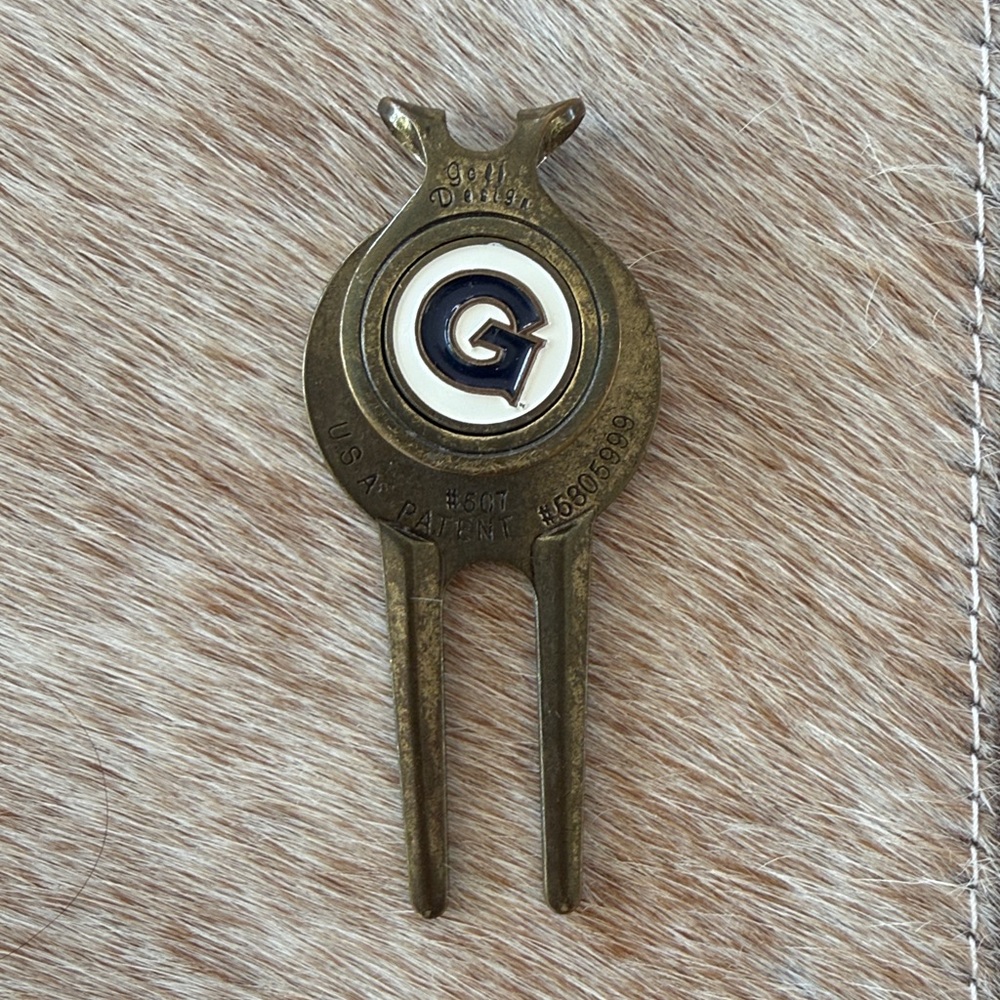 Vintage Antique Brass Golf Divot - Golf Design